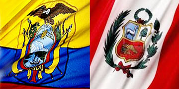 Banderas de Ecuador y Perú