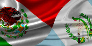 Banderas de México y Guatemala