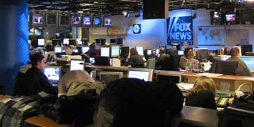 Sala de prensa de la cadena Fox