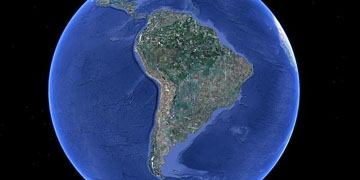 Latinoamérica vista desde el espacio
