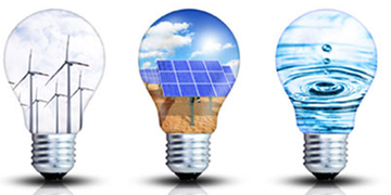 Diversas fuentes de energías renovables