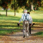 Anciano paseando