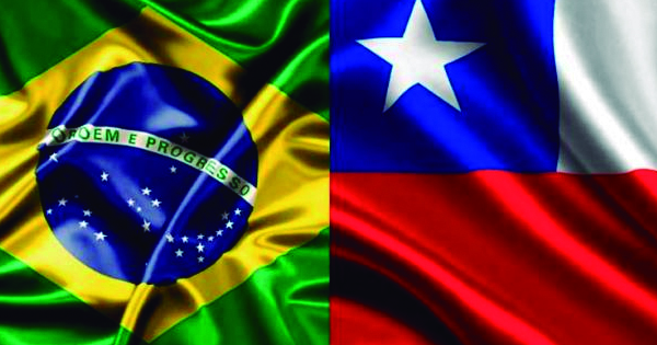 Banderas de Brasil y Chile