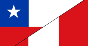 Banderas de Chile y Perú