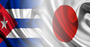 Banderas de Cuba y Japón