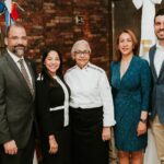 E. Lithgow, Karyna Font-Bernard y el embajador de República Dominicana en España