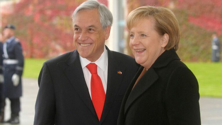 Angela Merkel y Sebastián Piñera