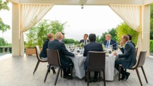 Cena de los miembros del G7 en Biarritz