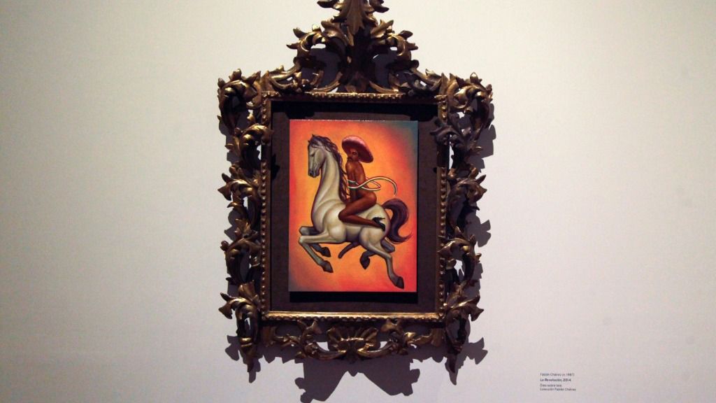 Vista de la obra 'La Revolución', del artista Fabián Cháirez, exhibida como parte de la exposición "Emiliano. Zapata después de Zapata", el 10 de diciembre de 2019 en el Palacio de Bellas Artes de Ciudad de México