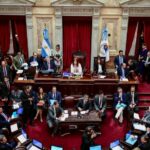 El Senado argentino debate una ley de emergencia económica propuesta por el presidente Alberto Fernández, en Buenos Aires, el 20 de diciembre de 2019