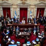 El Senado argentino debate una ley de emergencia económica propuesta por el presidente Alberto Fernández, en Buenos Aires, el 20 de diciembre de 2019
