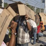 Migrantes hondureños en Chiapas, México