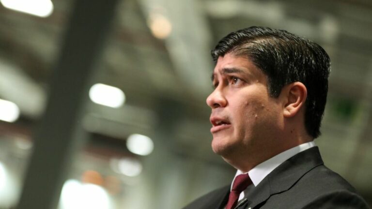 El presidente de la República de Costa Rica, Carlos Alvarado Quesada