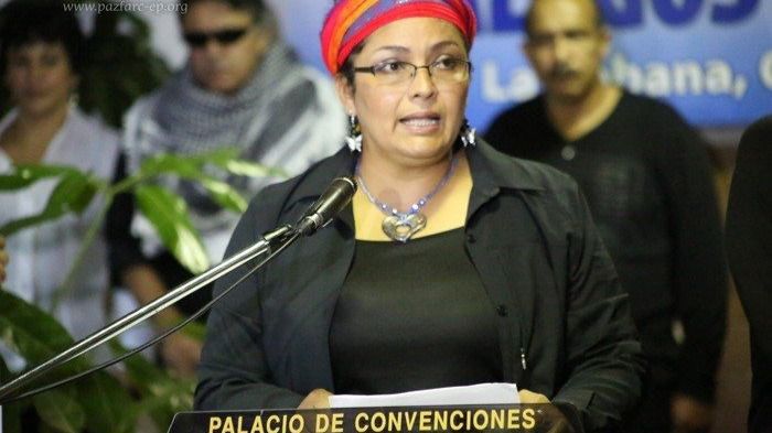 La senadora del FARC Victoria Sandino