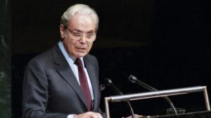 El exsecretario general de la ONU Javier Pérez de Cuéllar