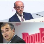 Los expresidentes del Banco Popular Emilio Saracho y Ángel Ron