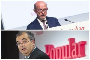 Los expresidentes del Banco Popular Emilio Saracho y Ángel Ron