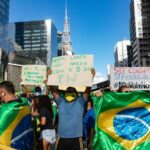 Manifestación en favor de Jair Bolsonaro en Sao Paulo