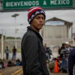 Migrante en la frontera con México