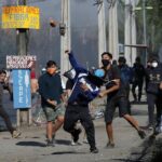 Protestas en El Bosque, Santiago de Chile, por la falta de ayudas ante la crisis del coronavirus
