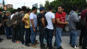 Migrantes deportados por Estados Unidos a Guatemala en agosto de 2019
