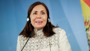 La ministra de Exteriores de Bolivia, Karen Longaric