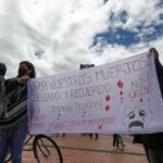 Manifestación contra las recientes masacres cometidas en Colombia
