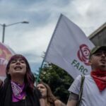 Simpatizantes del partido FARC