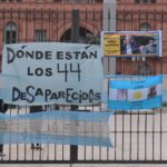 Manifestación en Buenos Aires de los familiares de los desaparecidos en el submarino ARA San Juan