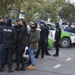 Una manifestación de policías en Argentina