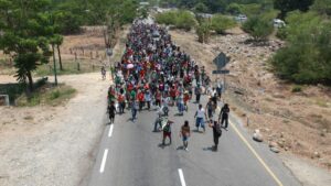 Caravana de migrantes en Centroamérica