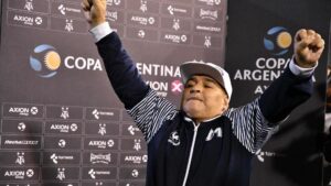 Diego Armando Maradona durante un homenaje el pasado mes de febrero