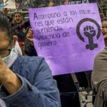 Manifestación feminista y contra la violencia de género en Buenos Aires, Argentina