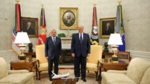 Andrés Manuel López Obrador y Donald Trump en la Casa Blanca