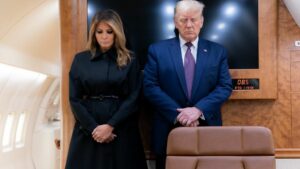 El presidente de Estados Unidos, Donald Trump y su esposa Melania