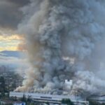 Declarado un enorme incendio en el hospital San Borja Arriaran de Santiago de Chile