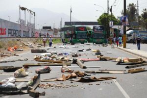 Protesta de transportistas en Perú, imagen de archivo 2021. - -/GDA via ZUMA Wire/dpa