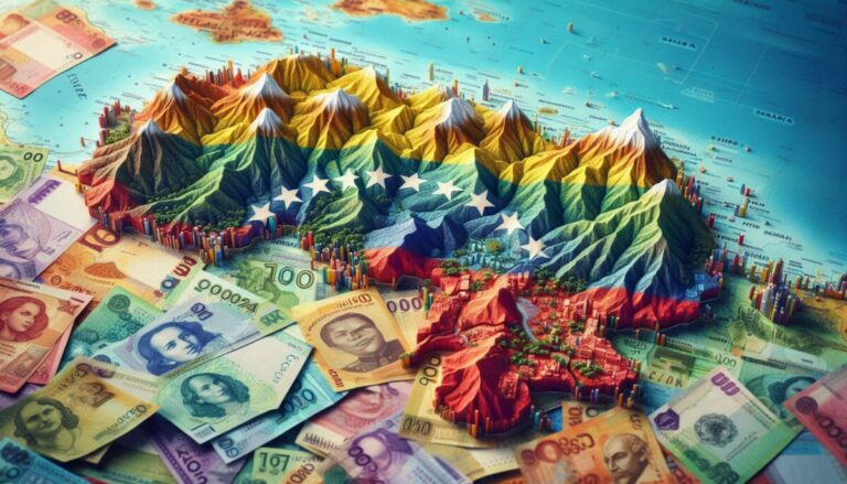 Mapa de Venezuela con Bolívares