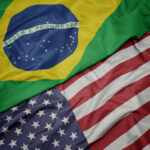 Banderas de Brasil y EEUU