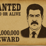 Cartel ficticio de recompensa por la detención de Maduro