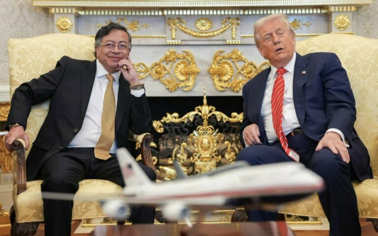 El presidente de Estados Unidos, Donald Trump, y el mandatario colombiano, Gustavo Petro - Juan Cano/Presidencia Colombia/d / DPA